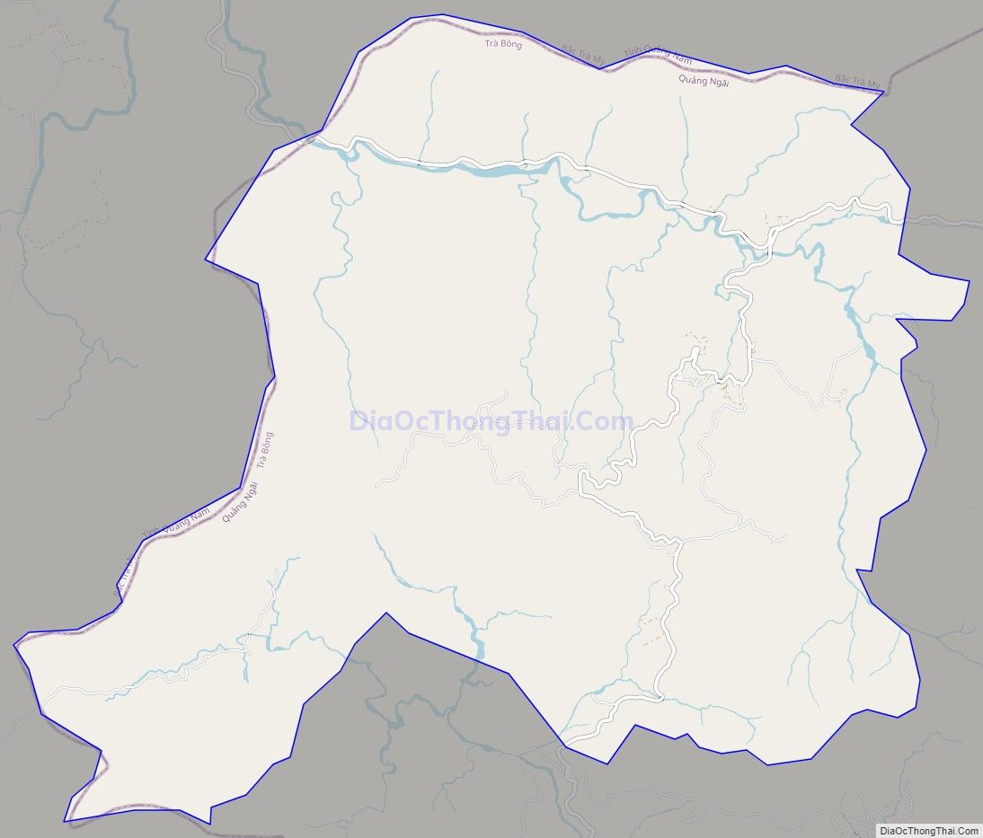 Bản đồ giao thông xã Trà Thanh, huyện Trà Bồng