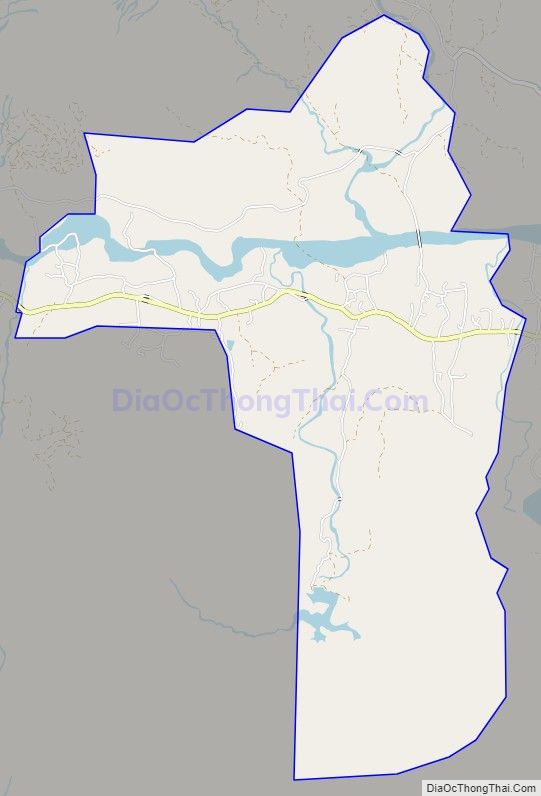 Bản đồ giao thông xã Trà Phú, huyện Trà Bồng