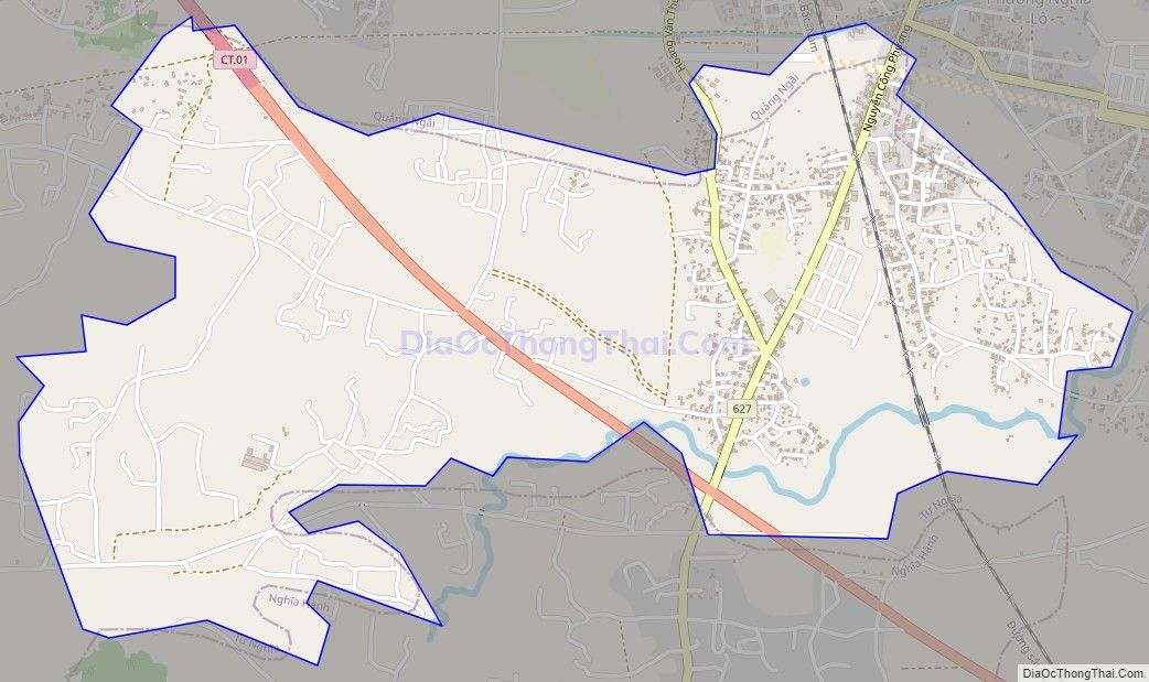 Bản đồ giao thông xã Nghĩa Điền, huyện Tư Nghĩa