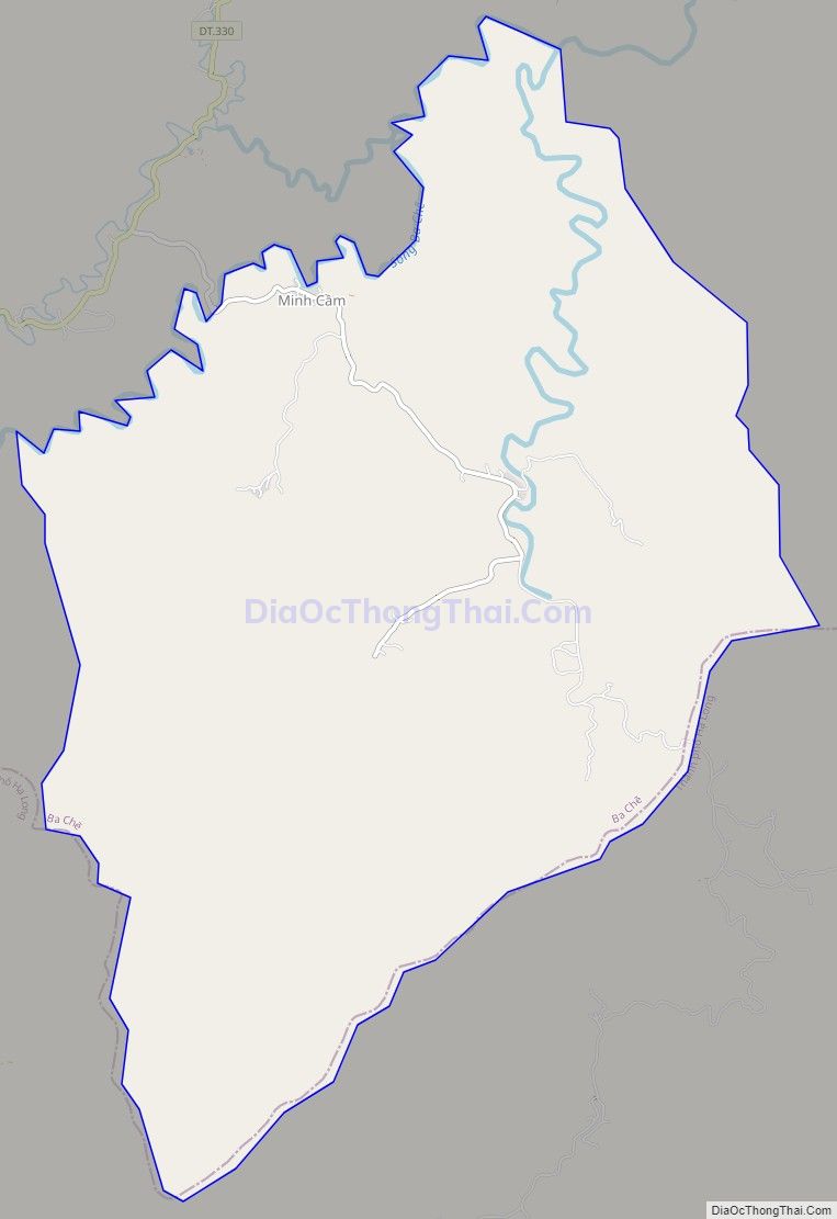 Bản đồ giao thông xã Minh Cầm, huyện Ba Chẽ
