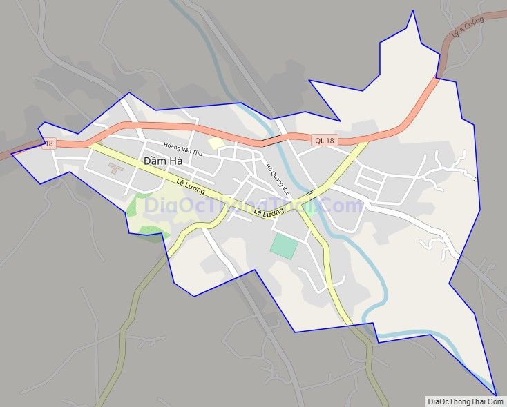 Bản đồ giao thông Thị trấn Đầm Hà, huyện Đầm Hà