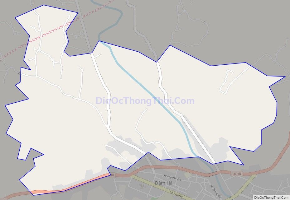 Bản đồ giao thông xã Quảng Tân, huyện Đầm Hà