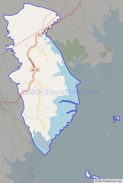 Bản đồ giao thông xã Tân Bình, huyện Đầm Hà