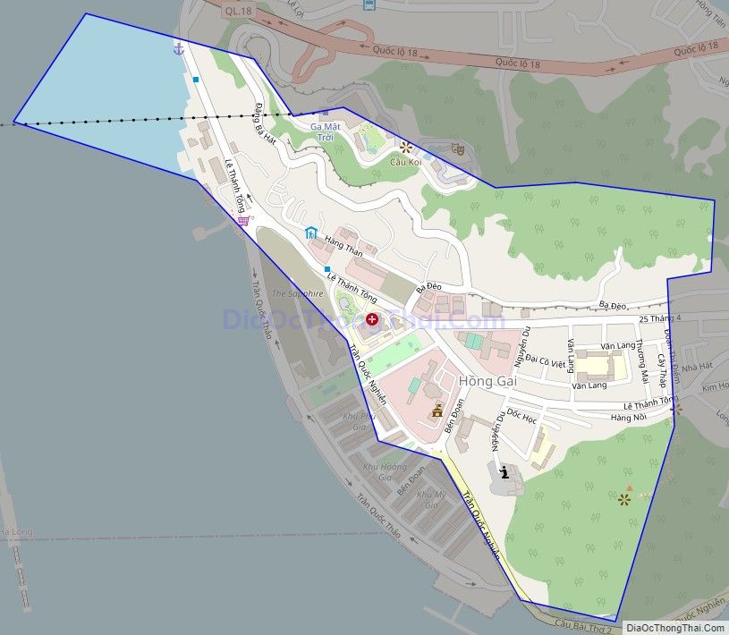 Bản đồ giao thông phường Hồng Gai, thành phố Hạ Long