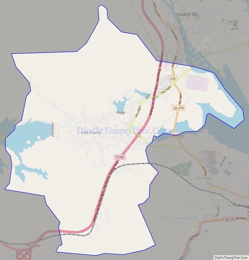 Bản đồ giao thông phường Việt Hưng, thành phố Hạ Long