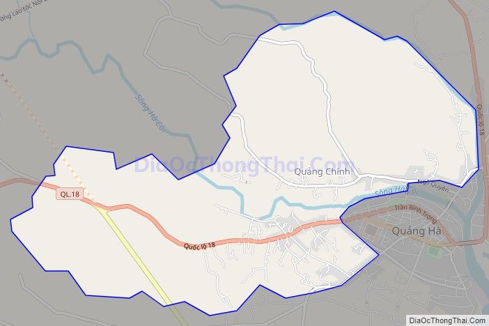 Bản đồ giao thông xã Quảng Chính, huyện Hải Hà
