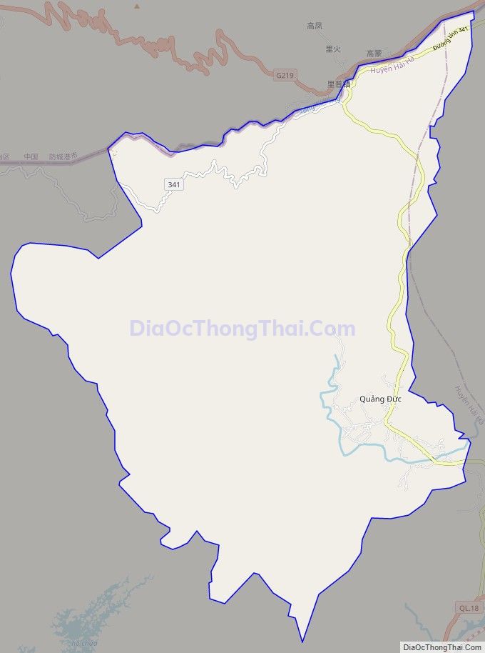 Bản đồ giao thông xã Quảng Đức, huyện Hải Hà