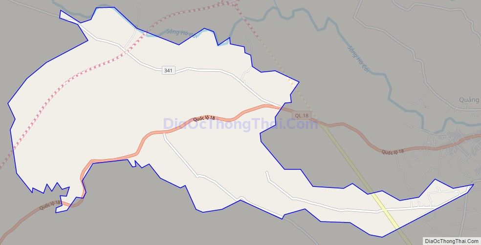 Bản đồ giao thông xã Quảng Long, huyện Hải Hà