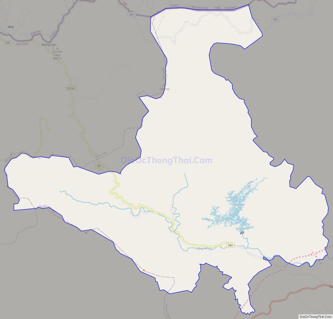 Bản đồ giao thông xã Quảng Sơn, huyện Hải Hà