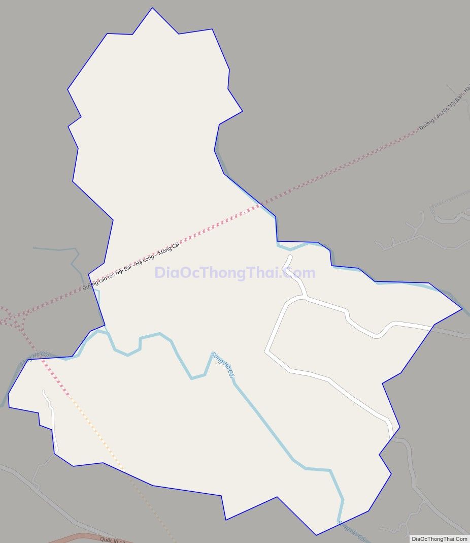 Bản đồ giao thông xã Quảng Thịnh, huyện Hải Hà