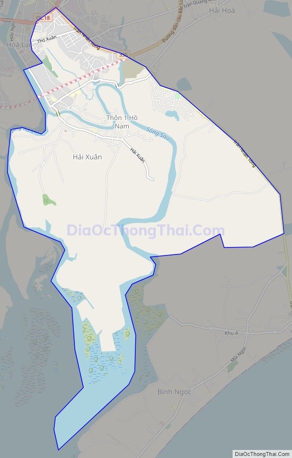 Bản đồ giao thông xã Hải Xuân, thành phố Móng Cái