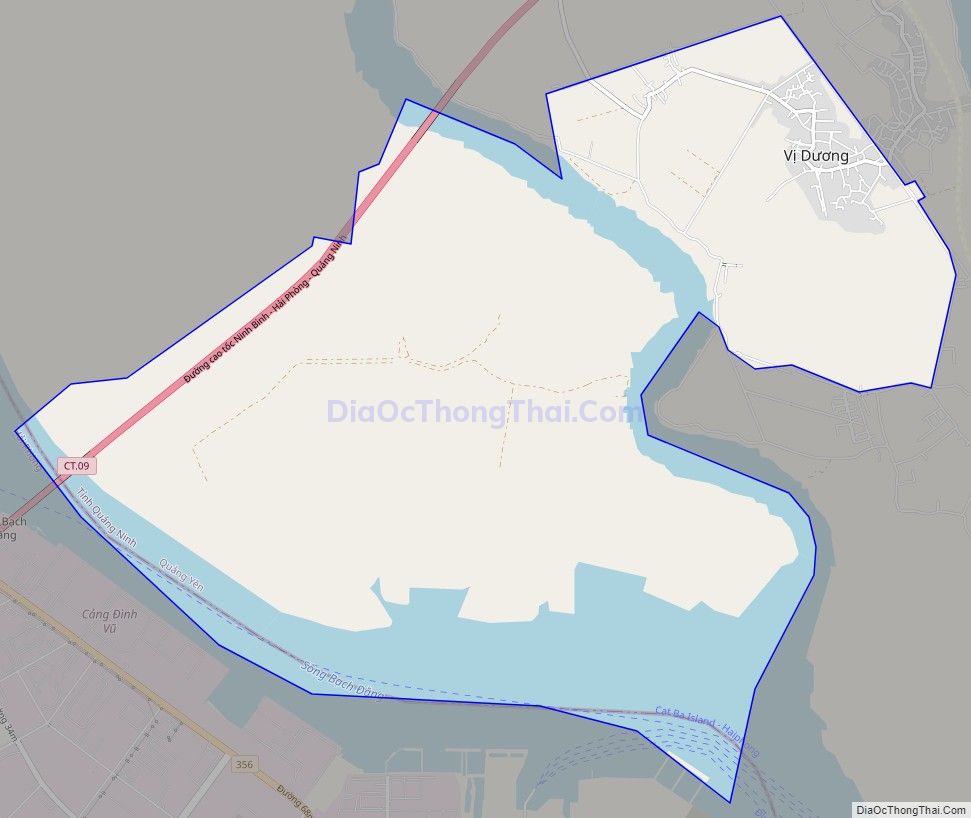 Bản đồ giao thông xã Liên Vị, thị xã Quảng Yên