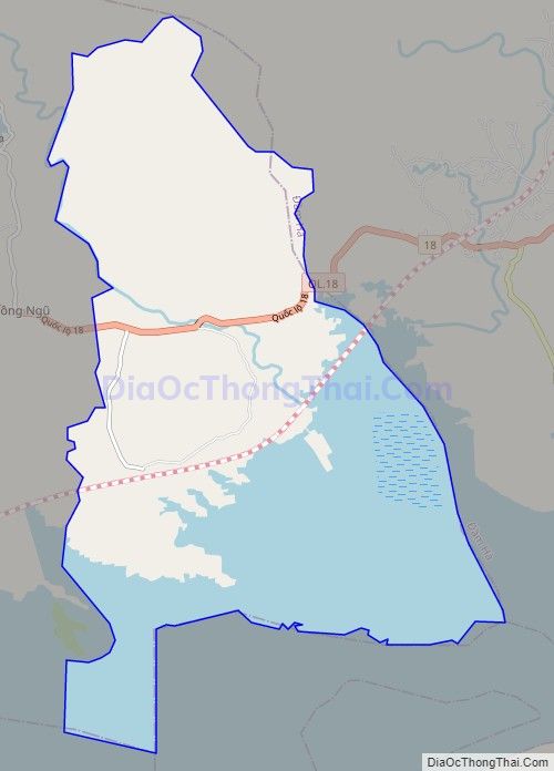 Bản đồ giao thông xã Đông Hải, huyện Tiên Yên