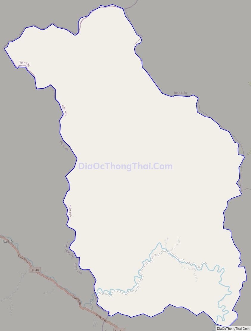Bản đồ giao thông xã Hà Lâu, huyện Tiên Yên