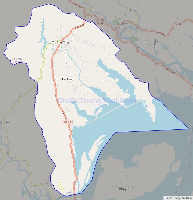 Bản đồ giao thông xã Hải Lạng, huyện Tiên Yên