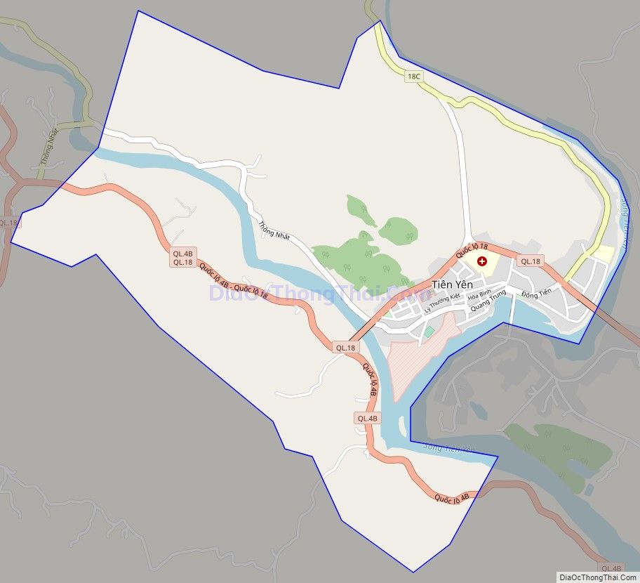 Bản đồ giao thông Thị trấn Tiên Yên, huyện Tiên Yên
