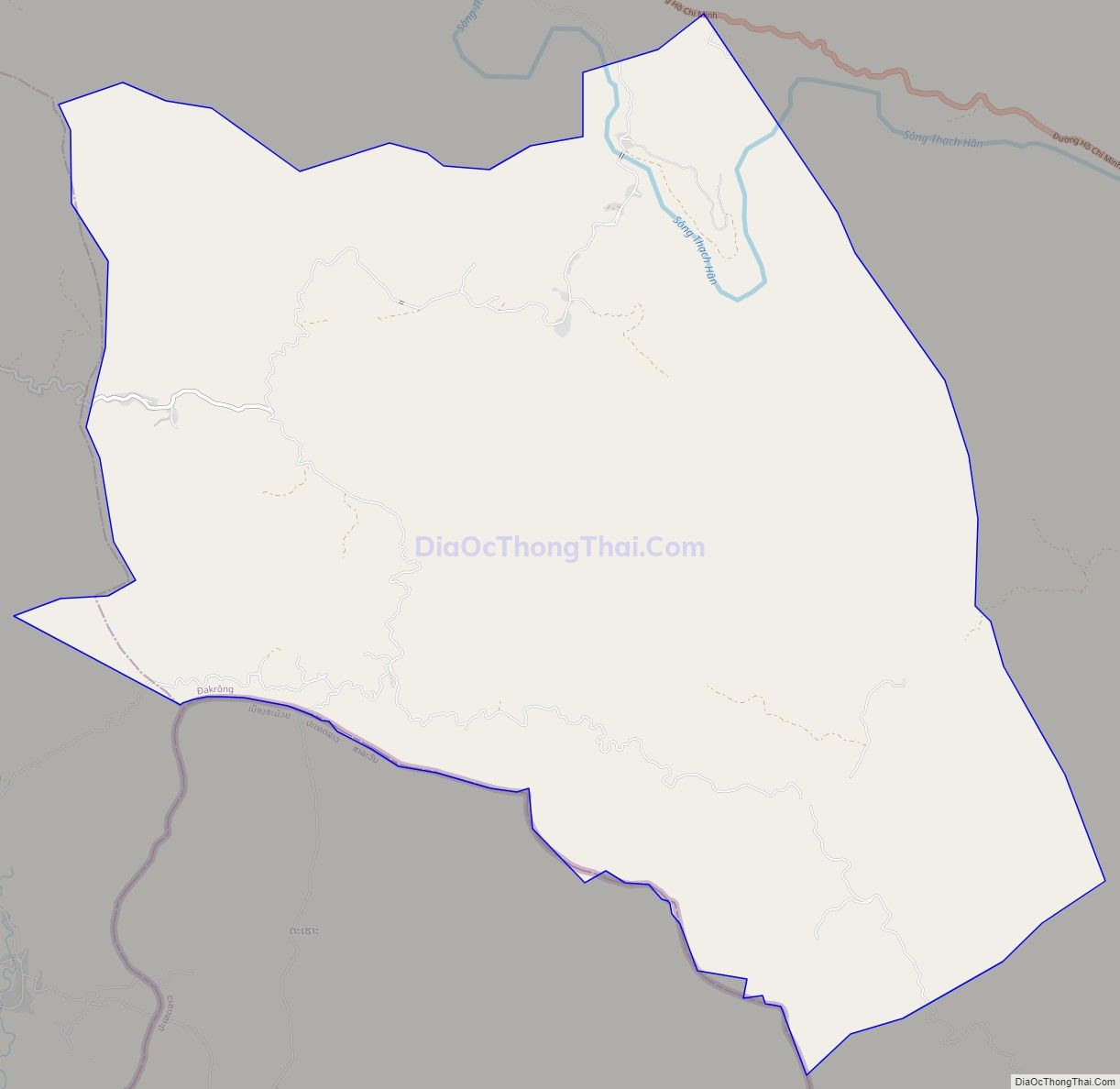 Bản đồ giao thông xã Ba Nang, huyện Đakrông