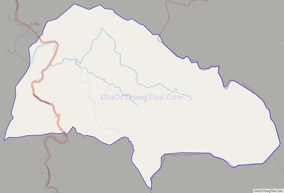 Bản đồ giao thông xã Húc Nghì, huyện Đakrông
