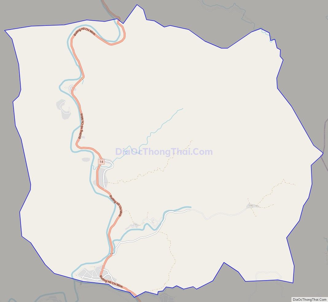 Bản đồ giao thông xã Tà Rụt, huyện Đakrông