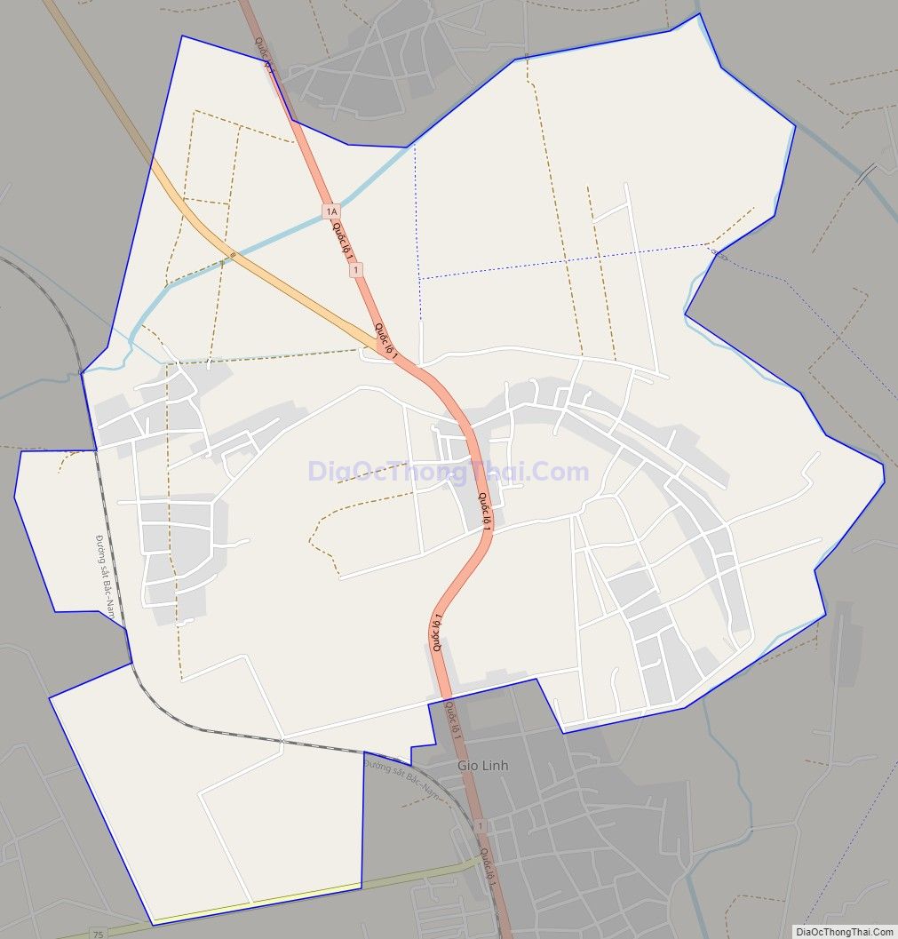 Bản đồ giao thông xã Gio Phong (cũ), huyện Gio Linh