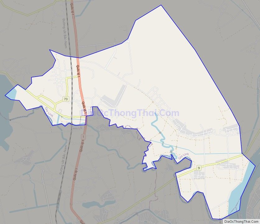 Bản đồ giao thông xã Gio Quang, huyện Gio Linh