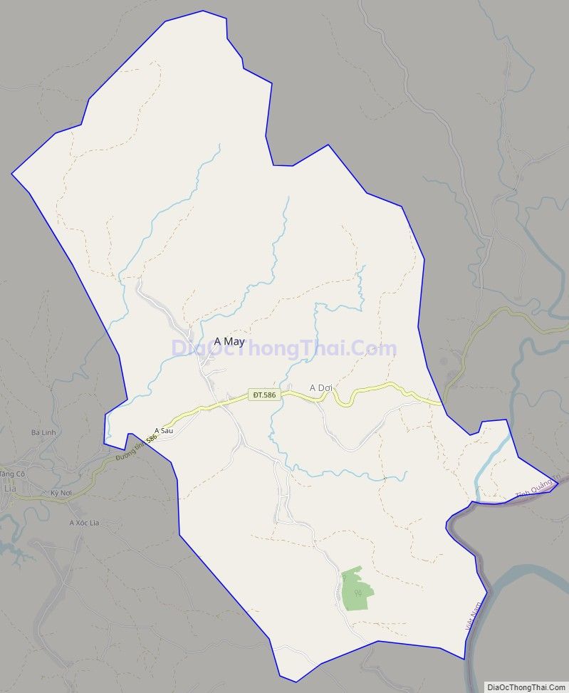 Bản đồ giao thông xã A Dơi, huyện Hướng Hóa