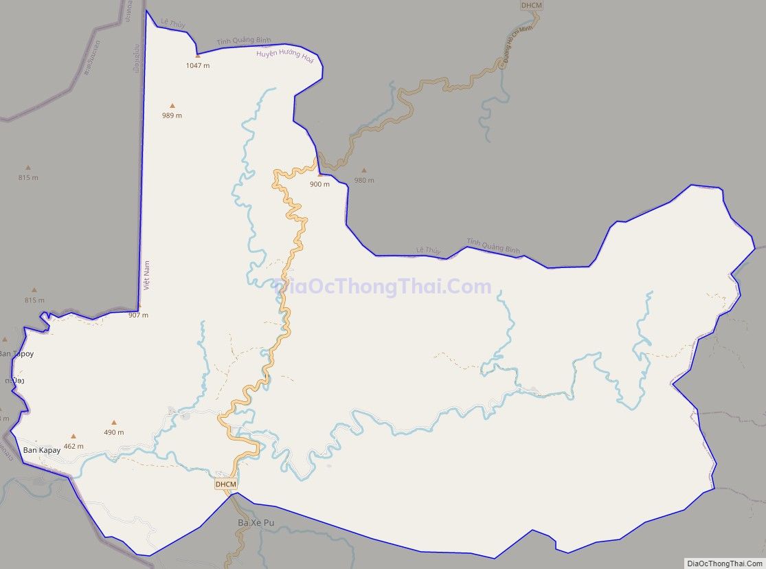 Bản đồ giao thông xã Hướng Lập, huyện Hướng Hóa