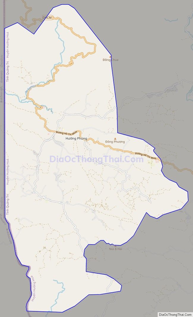 Bản đồ giao thông xã Hướng Phùng, huyện Hướng Hóa