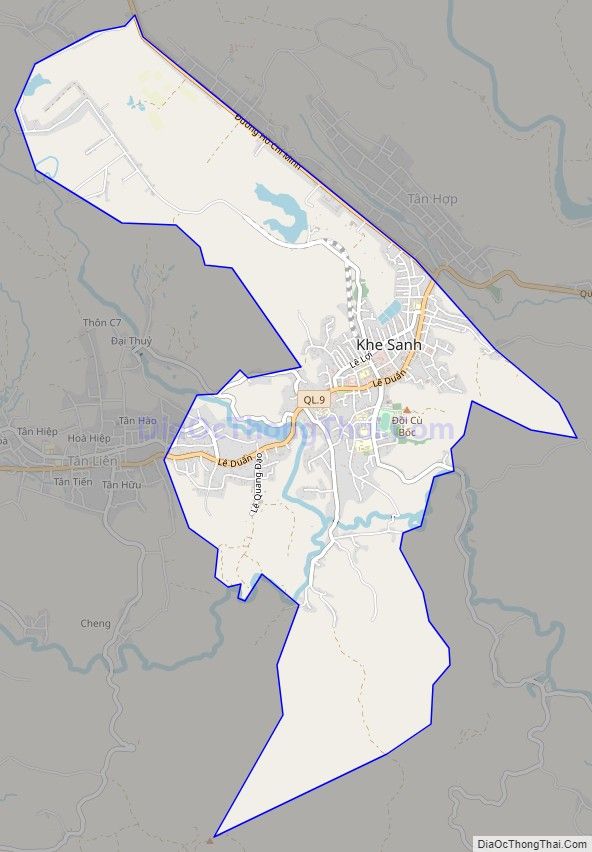 Bản đồ giao thông Thị trấn Khe Sanh, huyện Hướng Hóa