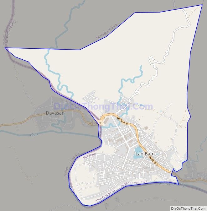 Bản đồ giao thông Thị trấn Lao Bảo, huyện Hướng Hóa