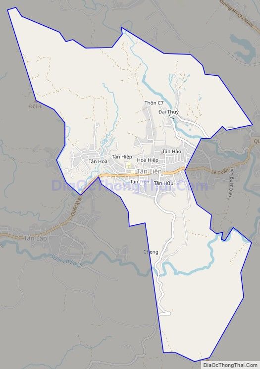 Bản đồ giao thông xã Tân Liên, huyện Hướng Hóa