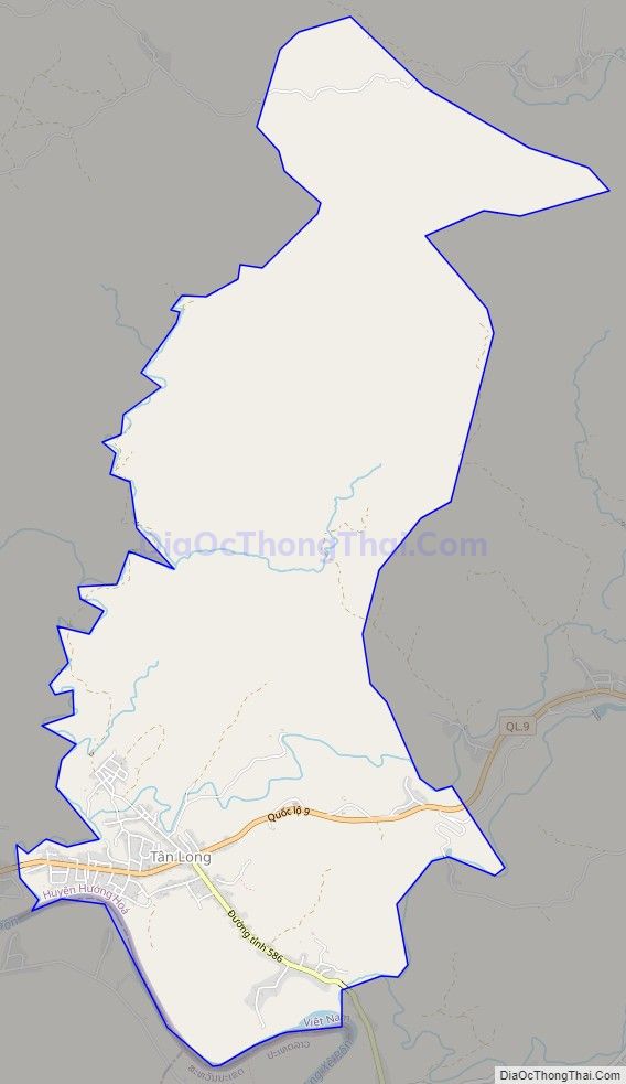 Bản đồ giao thông xã Tân Long, huyện Hướng Hóa