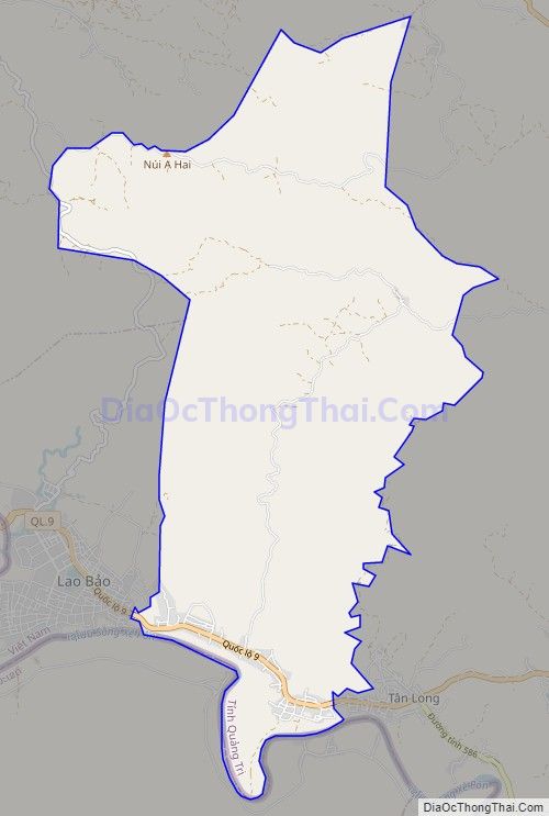 Bản đồ giao thông xã Tân Thành, huyện Hướng Hóa
