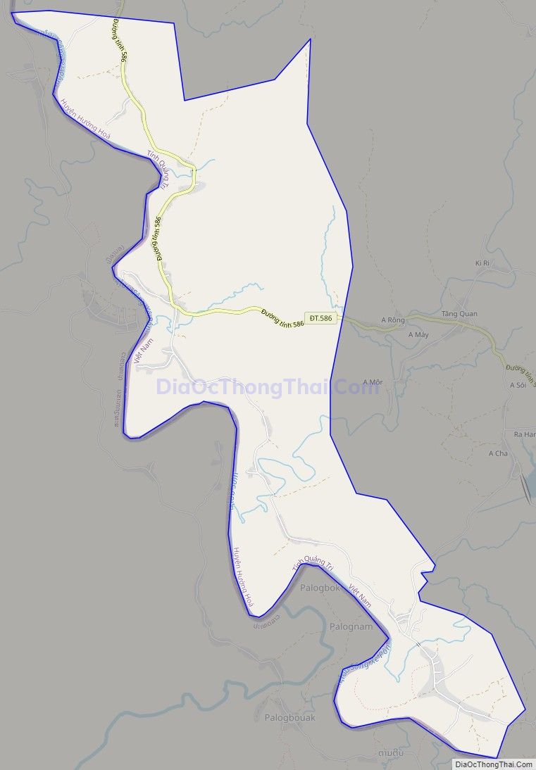 Bản đồ giao thông xã Thanh, huyện Hướng Hóa