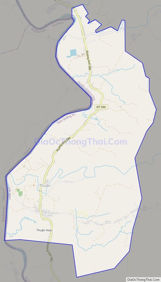 Bản đồ giao thông xã Thuận, huyện Hướng Hóa