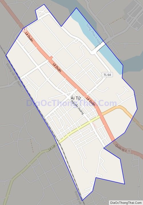 Bản đồ giao thông Thị trấn Ái Tử, huyện Triệu Phong
