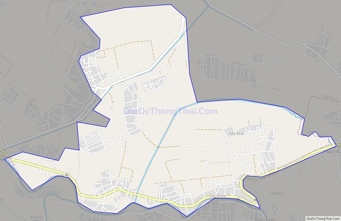 Bản đồ giao thông xã Triệu Trung, huyện Triệu Phong
