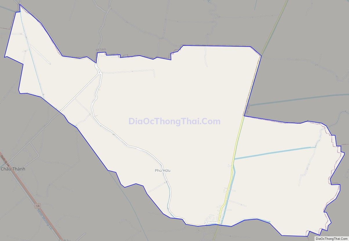 Bản đồ giao thông xã Phú Tâm, huyện Châu Thành