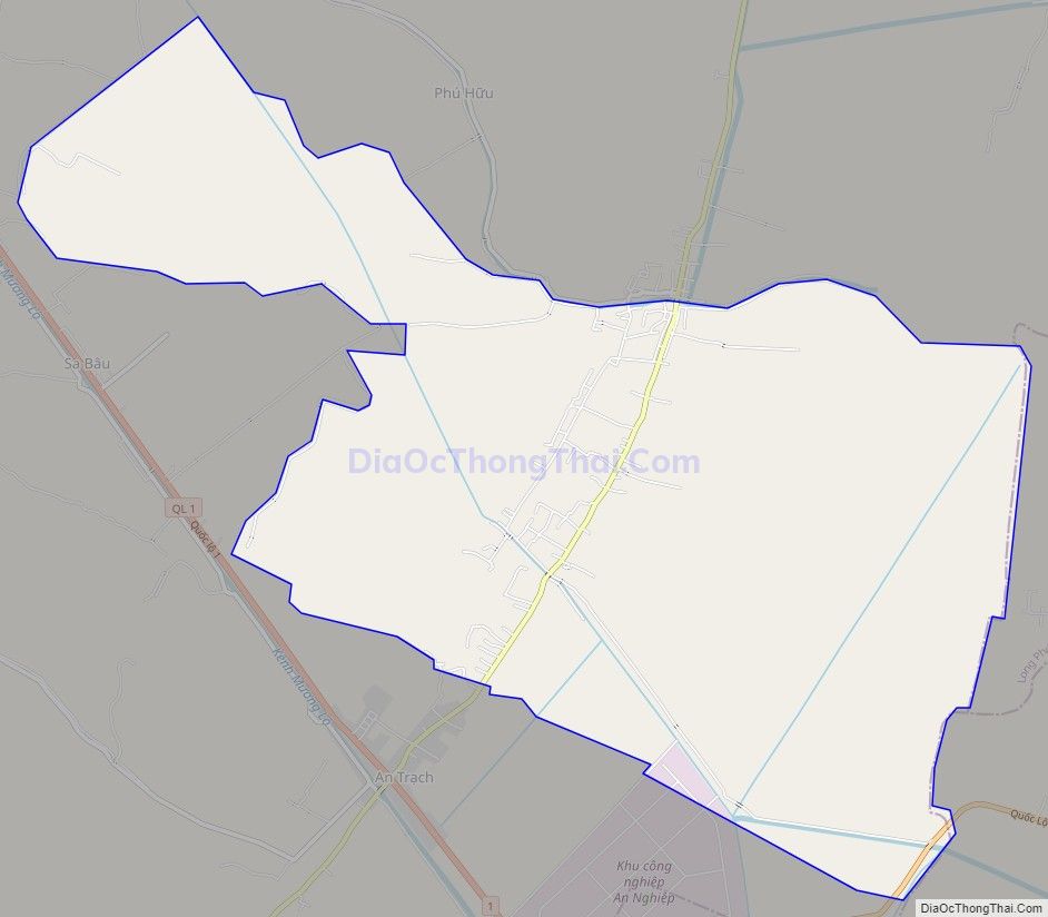 Bản đồ giao thông xã Phú Tân, huyện Châu Thành, Sóc Trăng