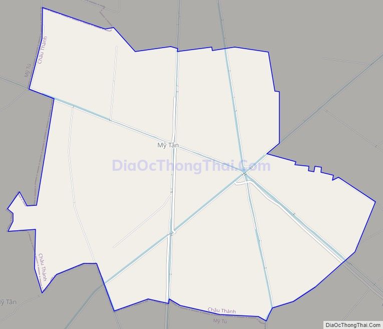 Bản đồ giao thông xã Thiện Mỹ, huyện Châu Thành