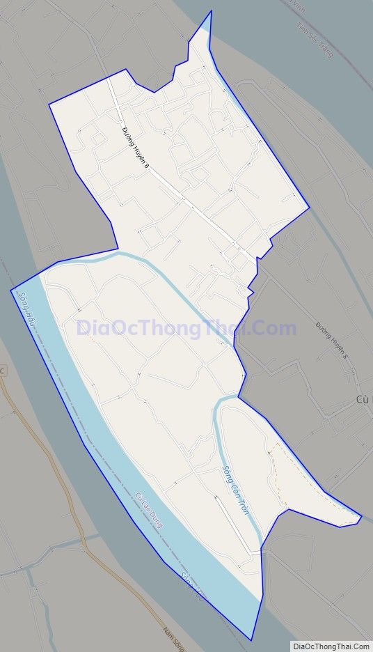 Bản đồ giao thông xã An Thạnh Tây, huyện Cù Lao Dung