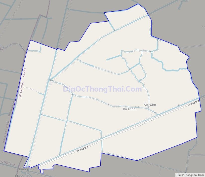 Bản đồ giao thông xã Ba Trinh, huyện Kế Sách