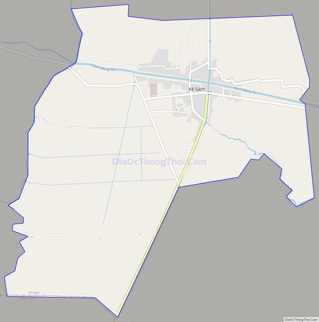 Bản đồ giao thông Thị trấn Kế Sách, huyện Kế Sách