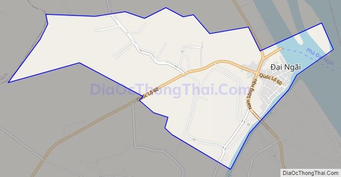 Bản đồ giao thông Thị trấn Đại Ngãi, huyện Long Phú