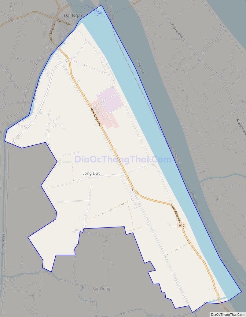 Bản đồ giao thông xã Long Đức, huyện Long Phú
