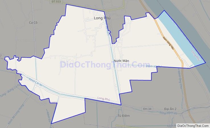 Bản đồ giao thông xã Long Phú, huyện Long Phú