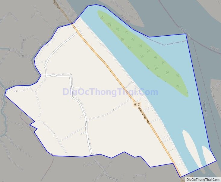 Bản đồ giao thông xã Song Phụng, huyện Long Phú