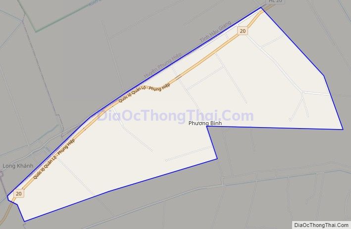 Bản đồ giao thông xã Hưng Phú, huyện Mỹ Tú