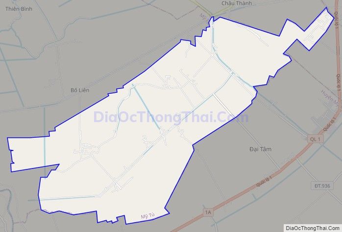Bản đồ giao thông xã Phú Mỹ, huyện Mỹ Tú