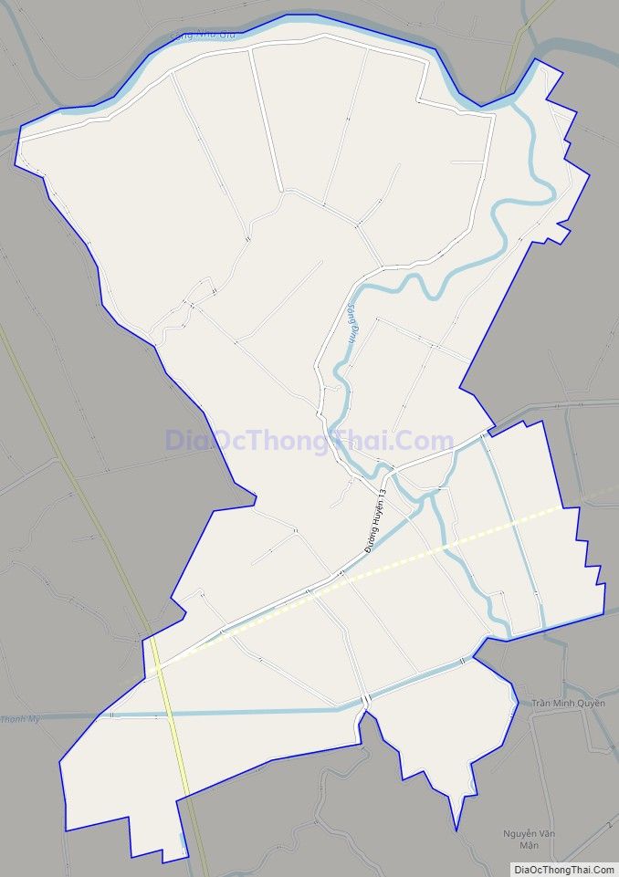 Bản đồ giao thông xã Hòa Tú 1, huyện Mỹ Xuyên